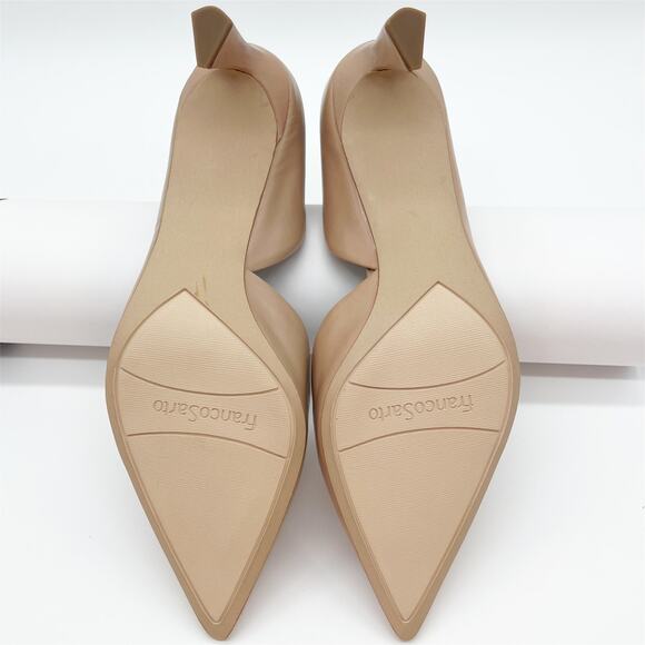 NEW! Franko Sarto Tana Leather Half d'Orsay Heel Women's Size 8.5 - Tan/Sand - Picture 7 of 8